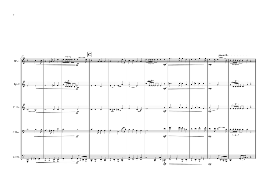 Internationalale (The) Communist Movement Anthem for Brass Quintet (Soviet Russia 1918) Brass Quintet scores gallery preview page 4