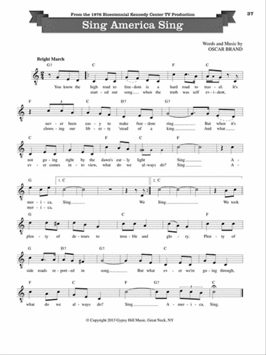 Something to Sing About According to Oscar Brand Piano, Vocal scores gallery preview page 6