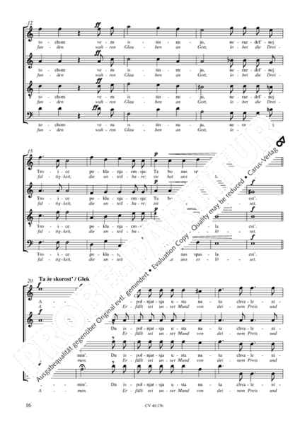 Tschaikowsky: Funf Chore zur Chrysostomos-Liturgie