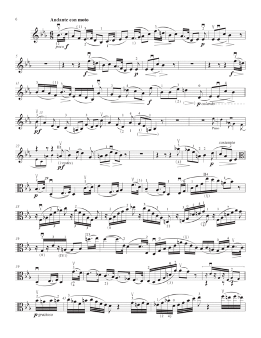 Brahms Viola Sonata, Op. 120 No. 2 (viola part plus research) Chamber Music scores gallery preview page 6