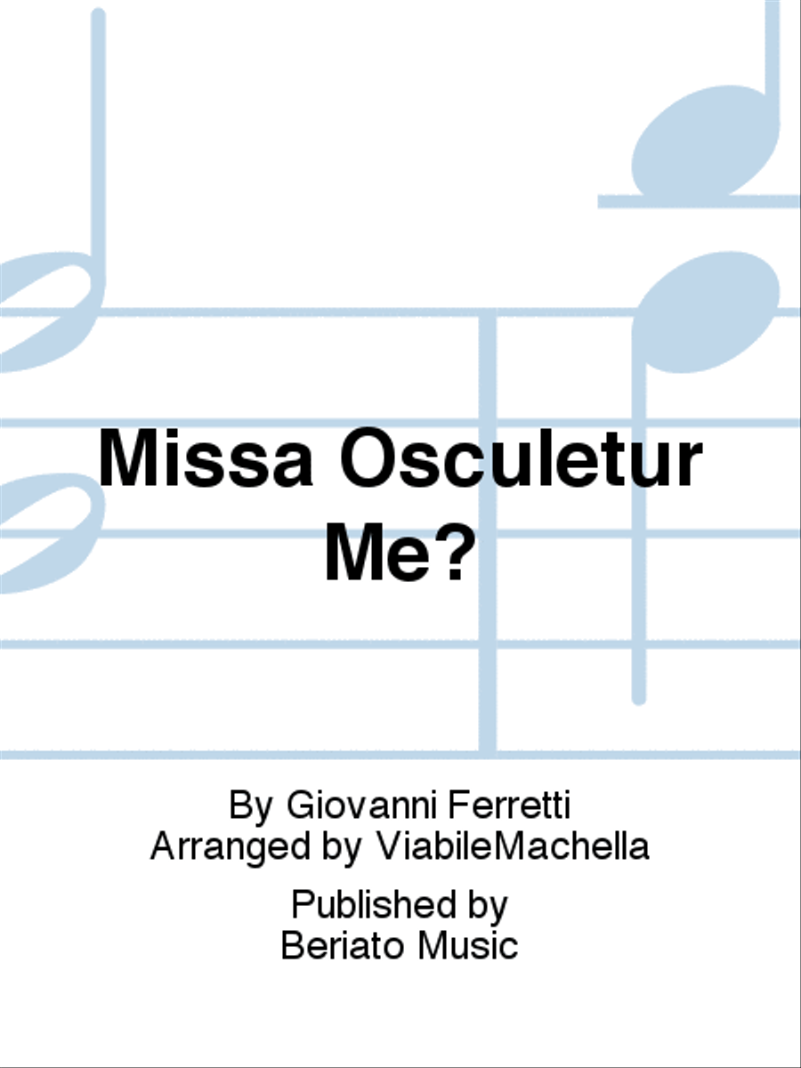 Missa Osculetur Me? 4-Part scores gallery preview page 1