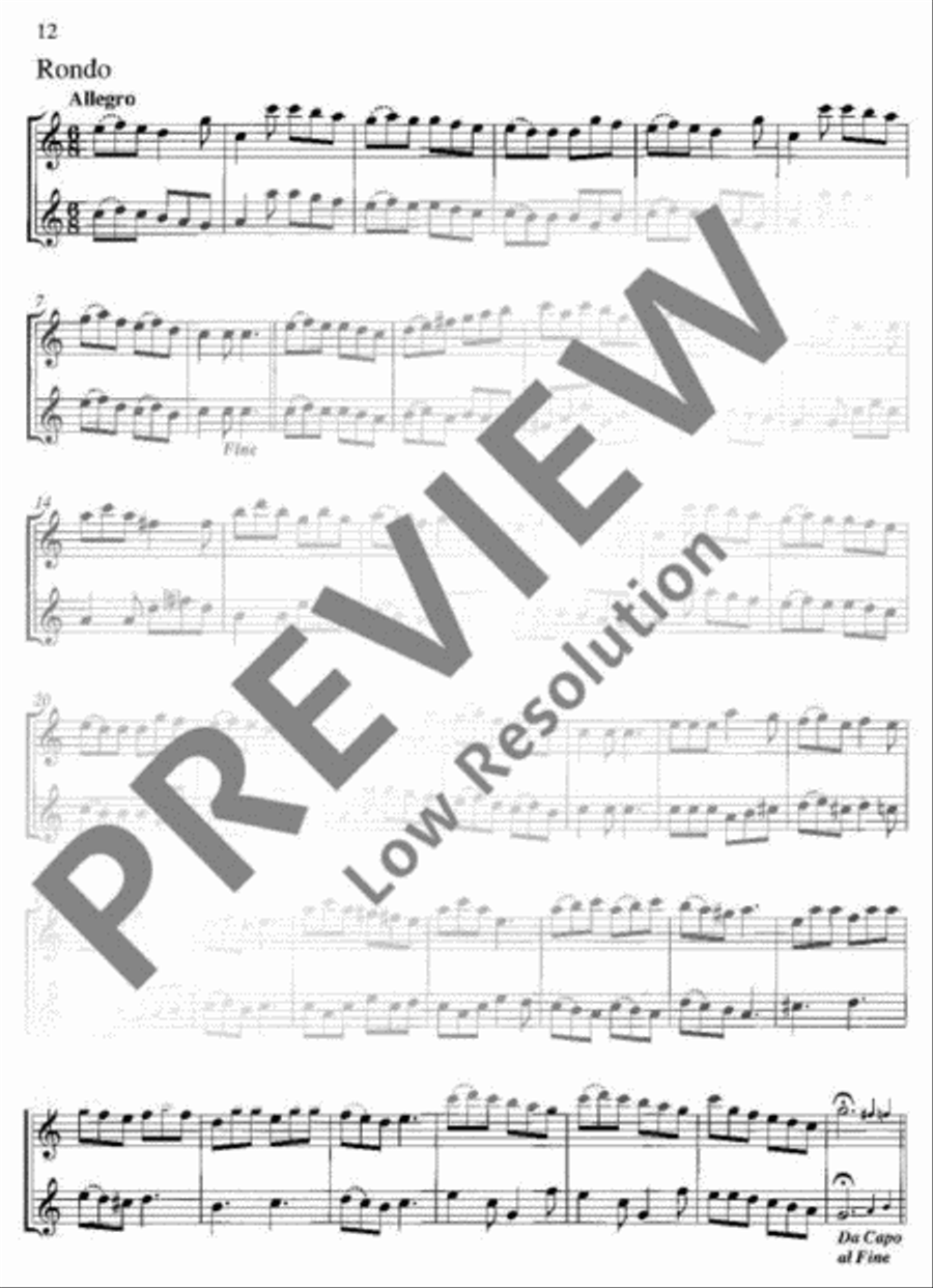 Twelve Duettinos Flute scores gallery preview page 13
