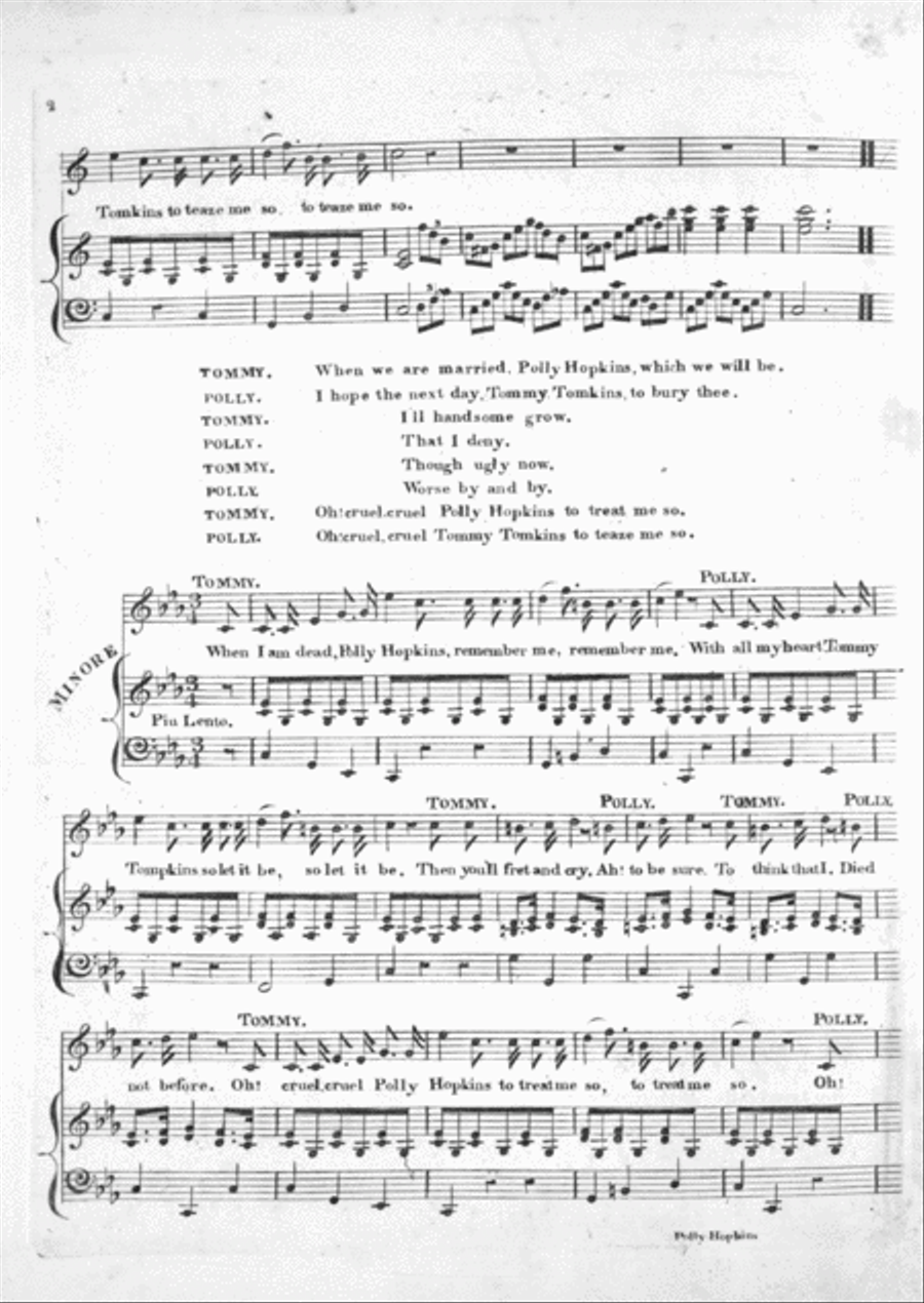 Polly Hopkins & Tommy Tompkins. Comic Duett Voice scores gallery preview page 2