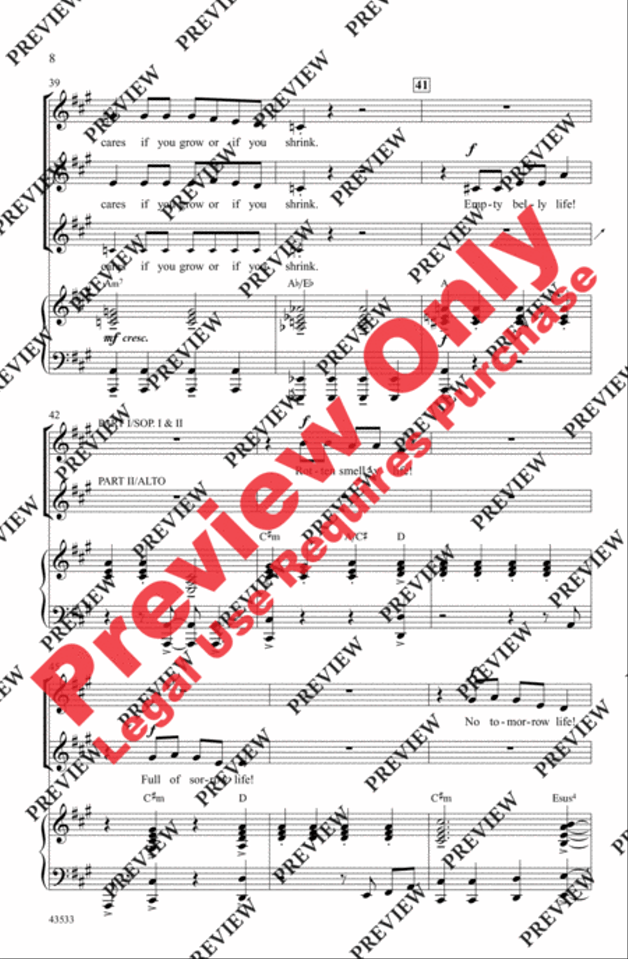 It's the Hard-Knock Life It's the Hard-Knock Life 2-Part scores gallery preview page 19