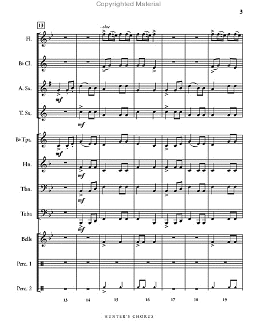 Hunter's Chorus Choir scores gallery preview page 4