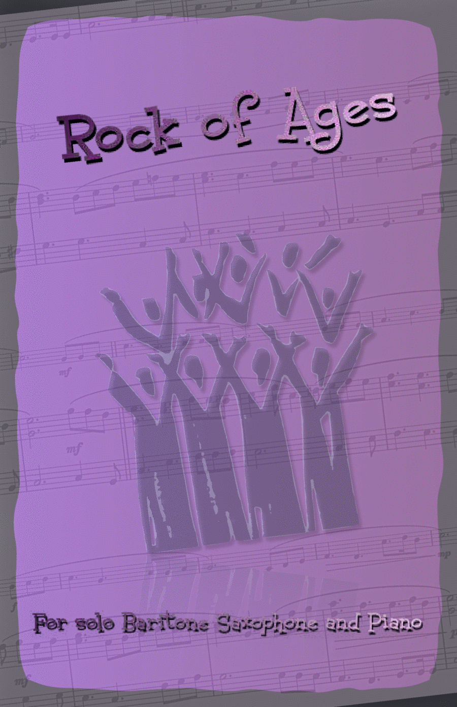 Rock of Ages, Gospel Hymn for Baritone Saxophone and Piano Baritone Saxophone scores gallery preview page 1