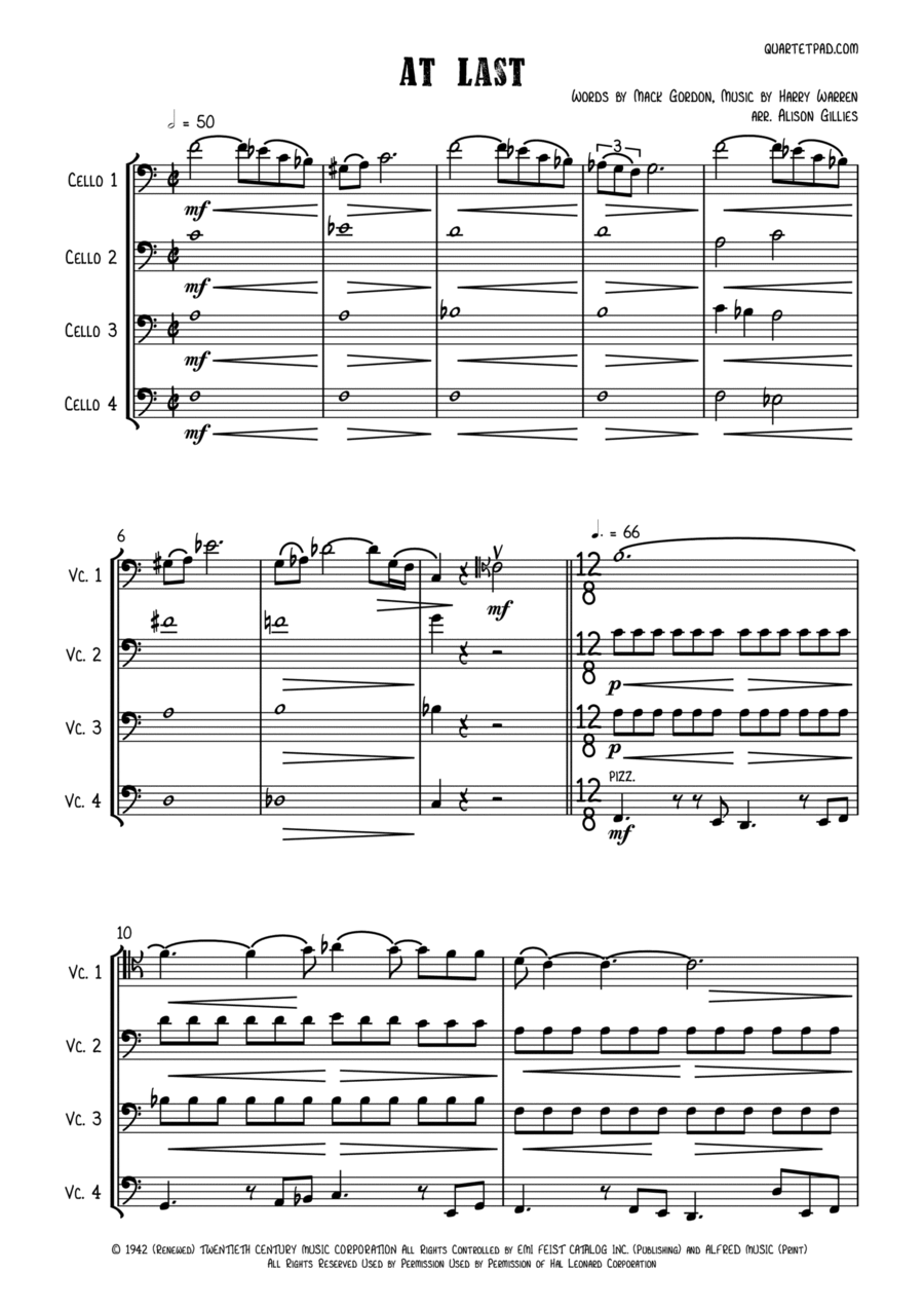 At Last Cello scores gallery preview page 1