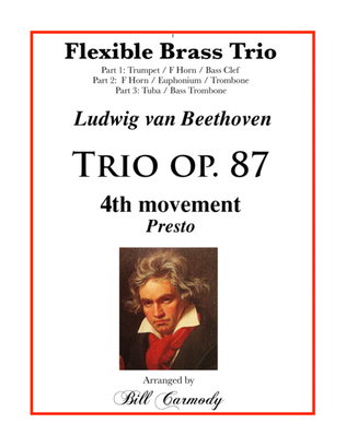 Book cover for Beethoven Trio op. 87, mvt 4 Presto
