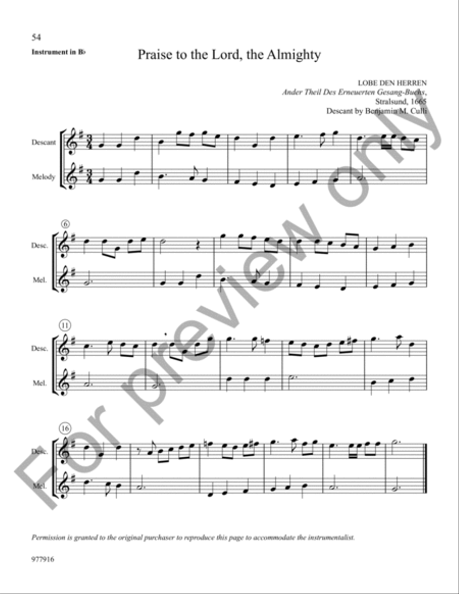 Hymn Descants, Set 2 C Instrument scores gallery preview page 6