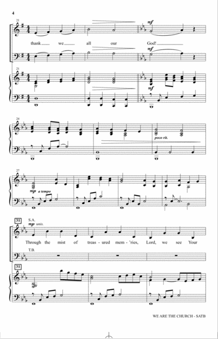 We Are The Church (Thanks Be To God) 4-Part scores gallery preview page 3