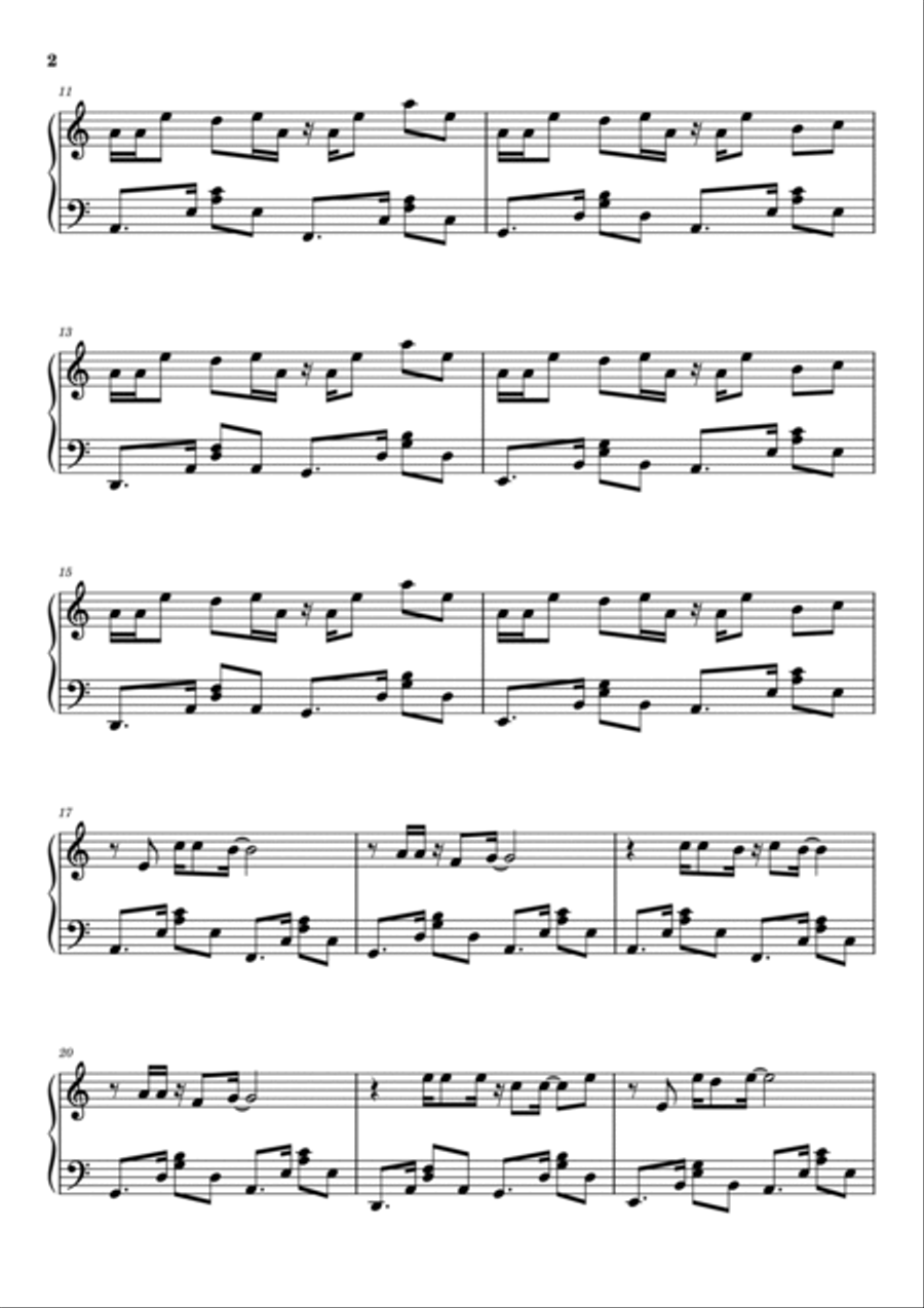 Domino Dancing Piano Solo scores gallery preview page 2