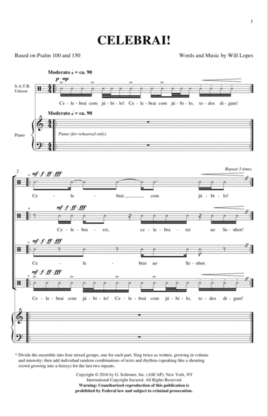 Celebrai Celebrai 4-Part scores gallery preview page 1