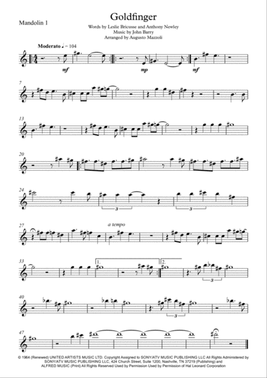 Goldfinger Goldfinger Small Ensemble scores gallery preview page 6