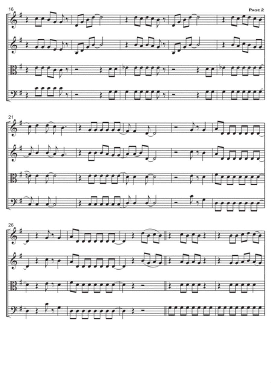 Mamma Mia String Quartet scores gallery preview page 2
