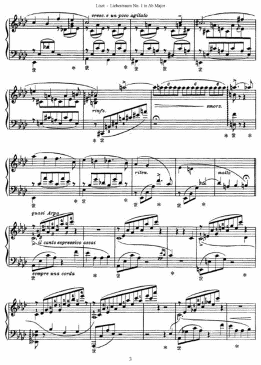 Franz Liszt - Liebestraum No. 1 in Ab Major