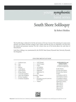 South Shore Soliloquy: Score