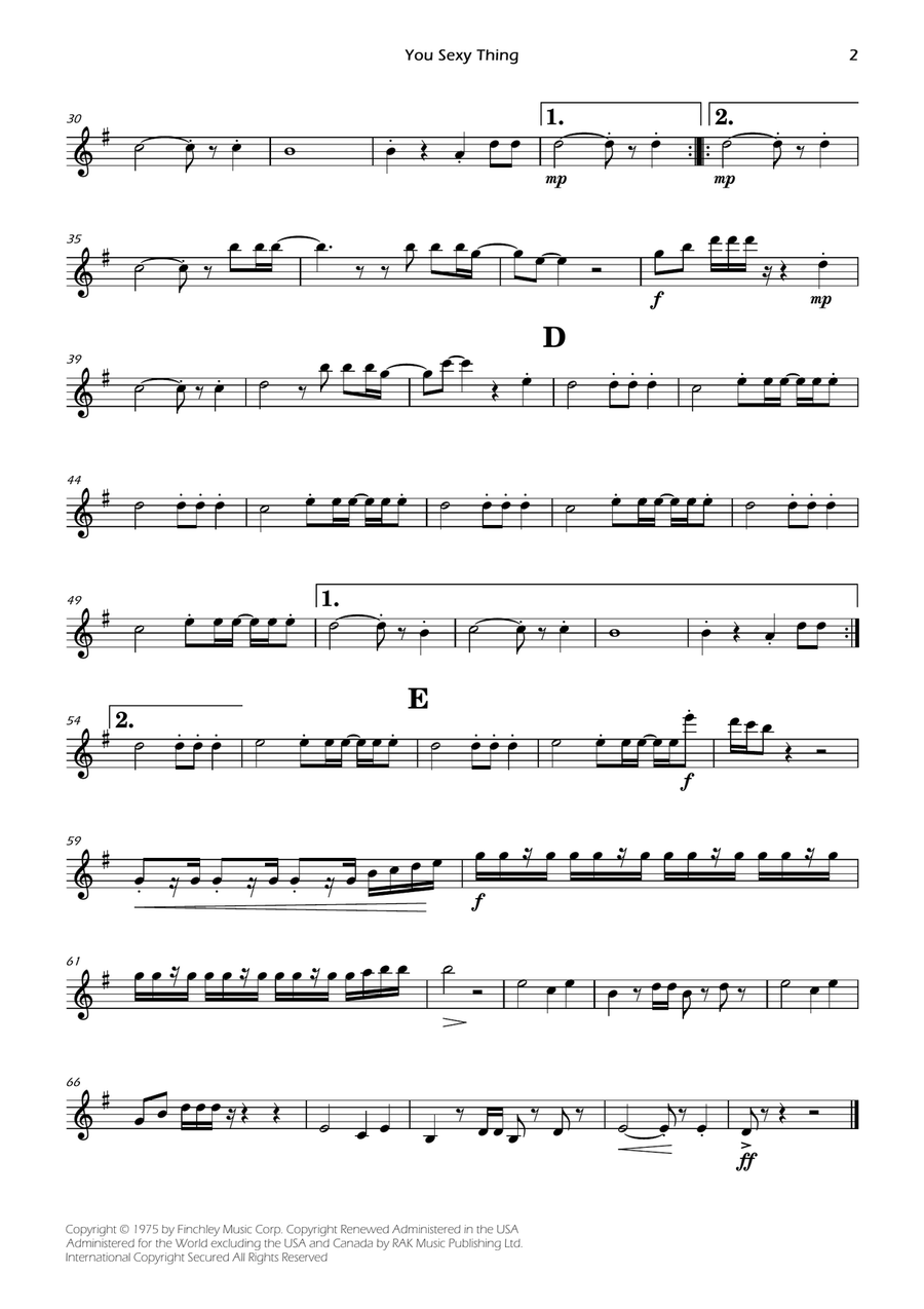 You Sexy Thing You Sexy Thing Brass Quintet scores gallery preview page 4