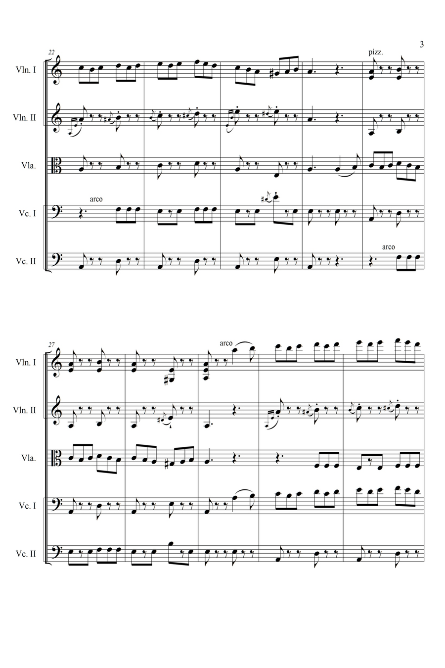 Tarantella Napoletana String Quintet String Trio scores gallery preview page 4