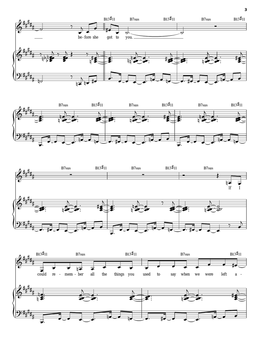 She Got To You Piano, Vocal scores gallery preview page 3