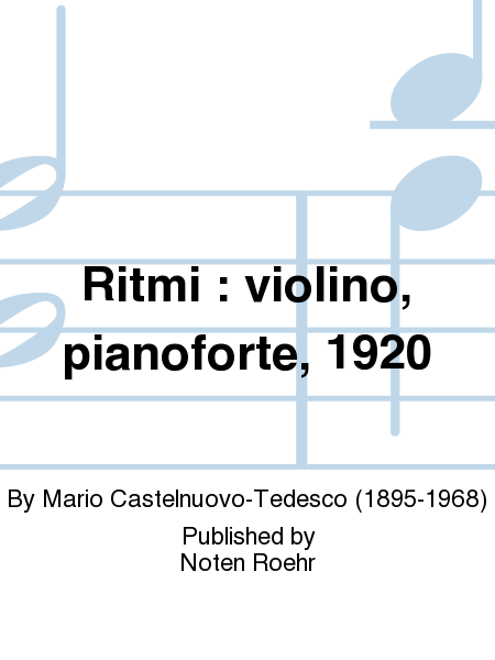 Ritmi : violino, pianoforte, 1920