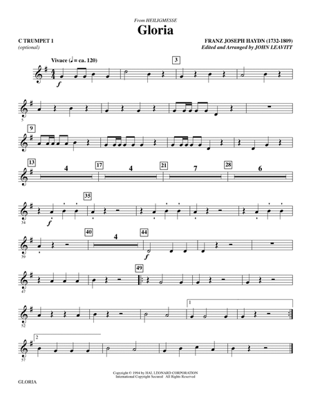 Gloria (from Heiligmesse) (arr. John Leavitt) - Trumpet 1 in C