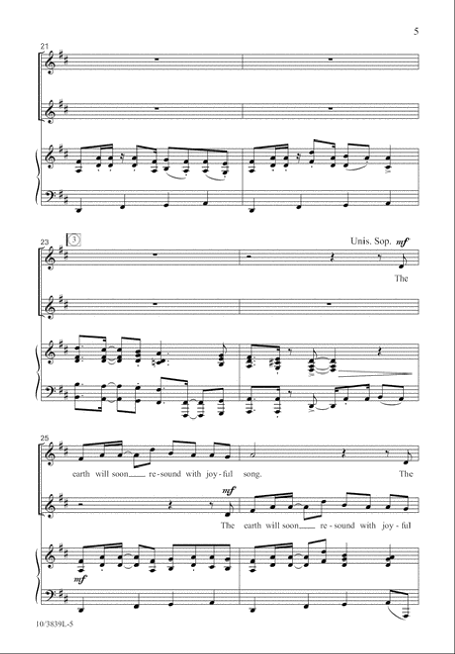 Let Heaven and Nature Sing SSA scores gallery preview page 6