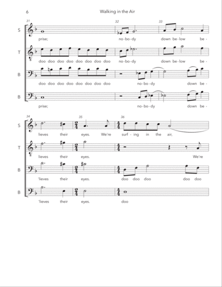 Walking In The Air Walking In The Air 4-Part scores gallery preview page 6