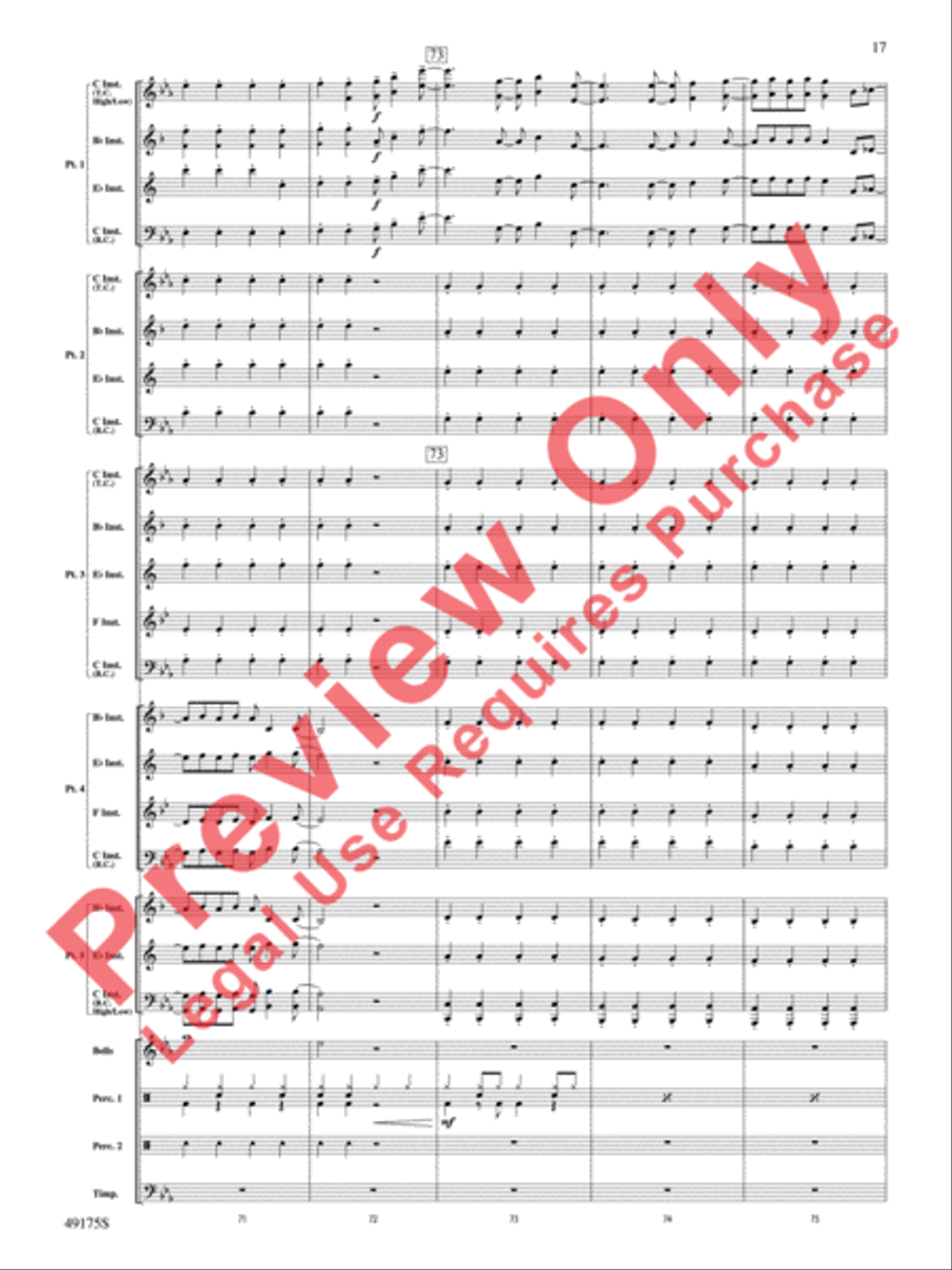 You'll Be Back Concert Band scores gallery preview page 18