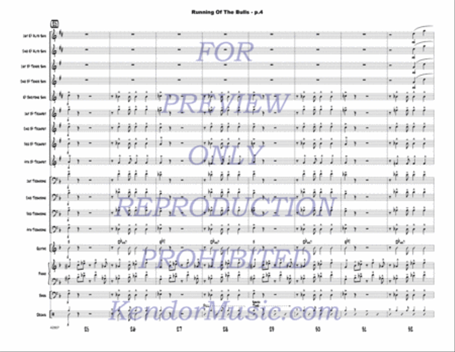 Running Of The Bulls Jazz Ensemble scores gallery preview page 5