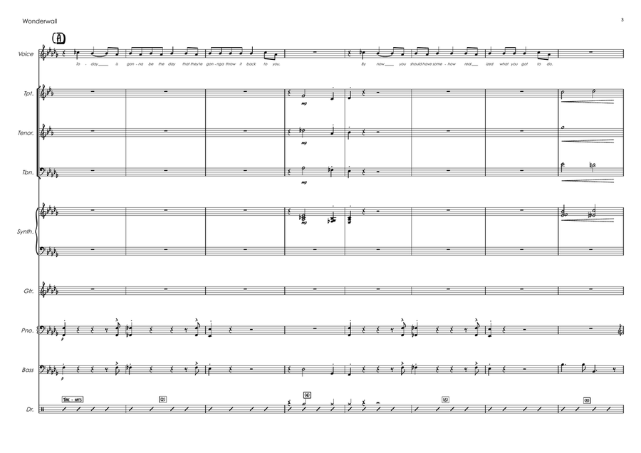 Wonderwall Jazz Ensemble scores gallery preview page 3