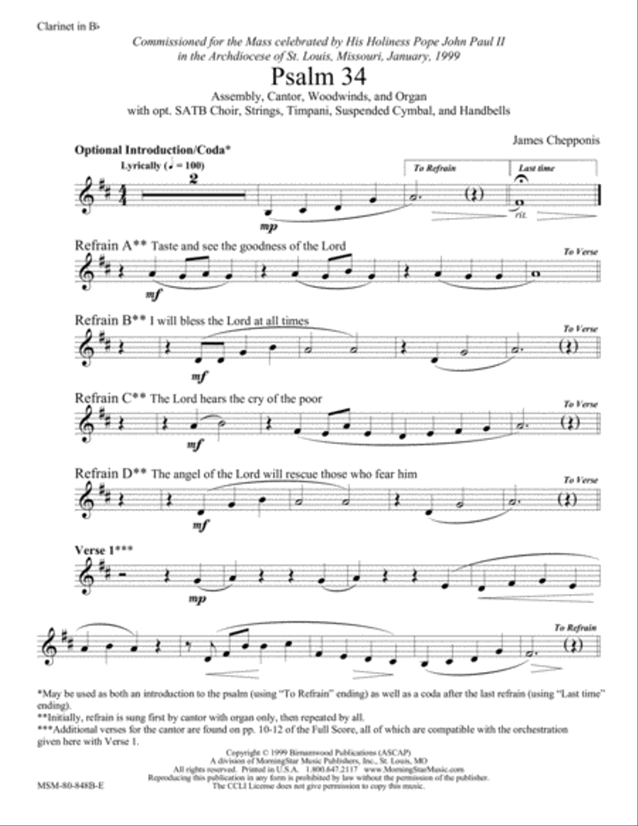 Psalm 34 Choir scores gallery preview page 5