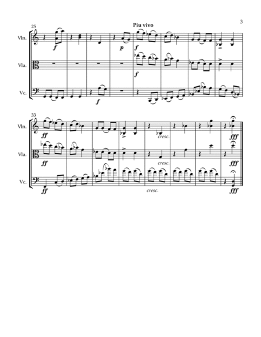3 Trios Insect Wedding Let's Elope The Swineherd's Dance String Trio scores gallery preview page 3