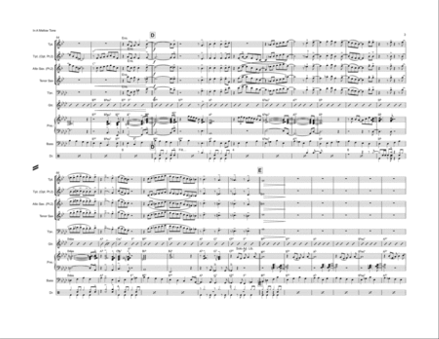 In A Mellow Tone Jazz Ensemble scores gallery preview page 3