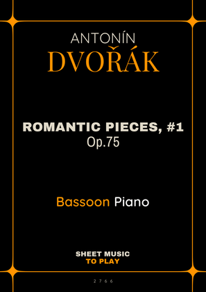 Romantic Pieces, Op.75 (1st mov.) - Bassoon and Piano (Full Score and Parts)