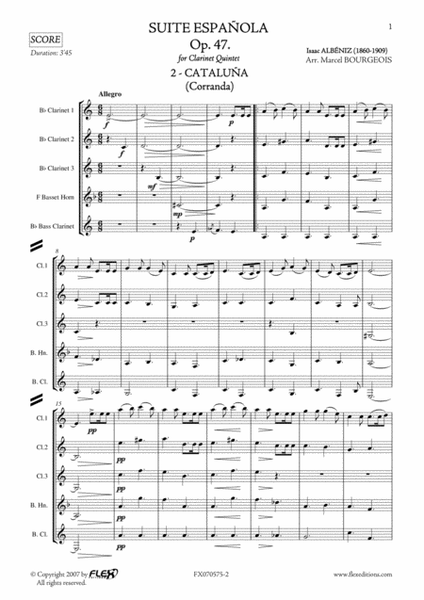 Suite Espanola, Opus 47 - 2: Catalunya (Corranda) image number null