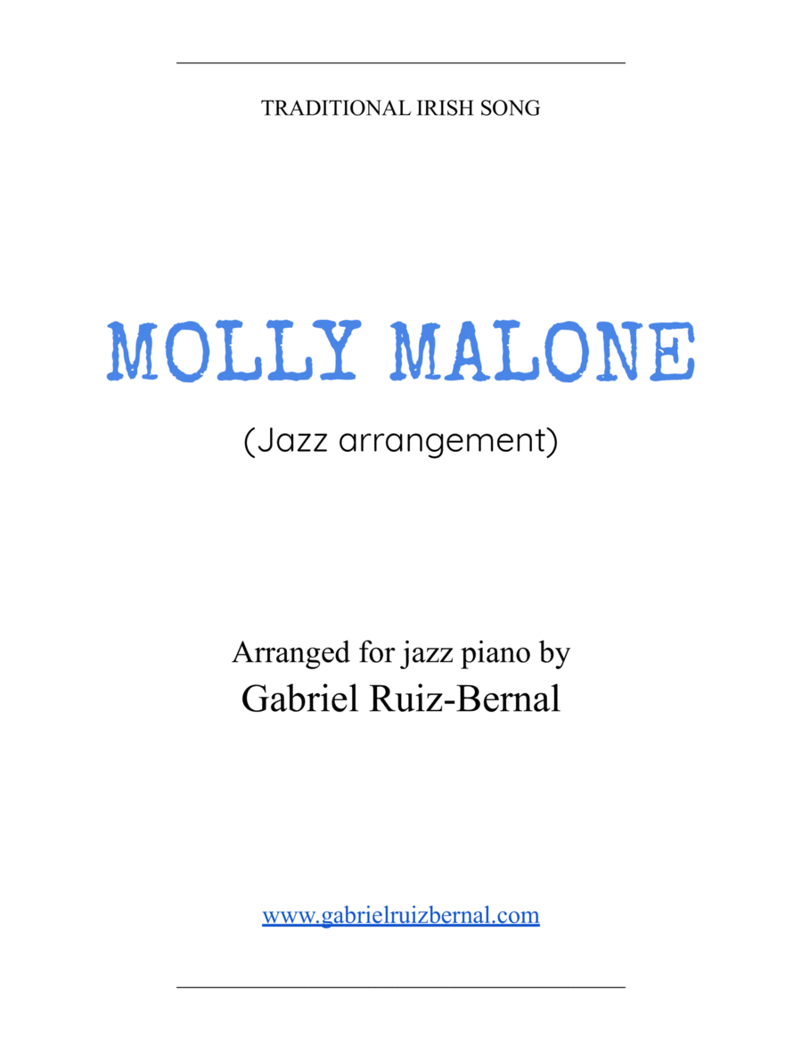 MOLLY MALONE (jazz piano arrangement) Piano Solo scores gallery preview page 1