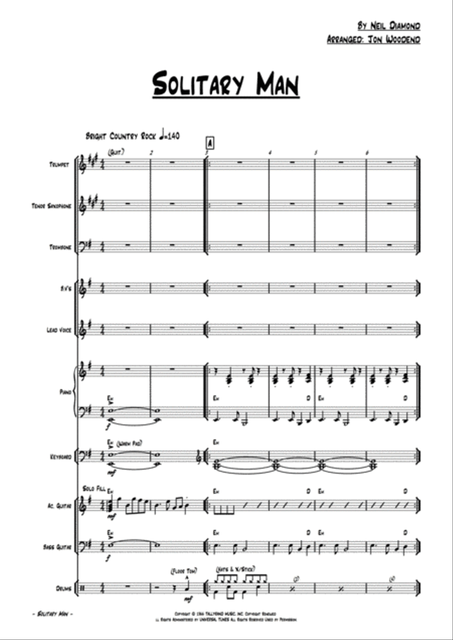 Solitary Man Large Ensemble scores gallery preview page 4