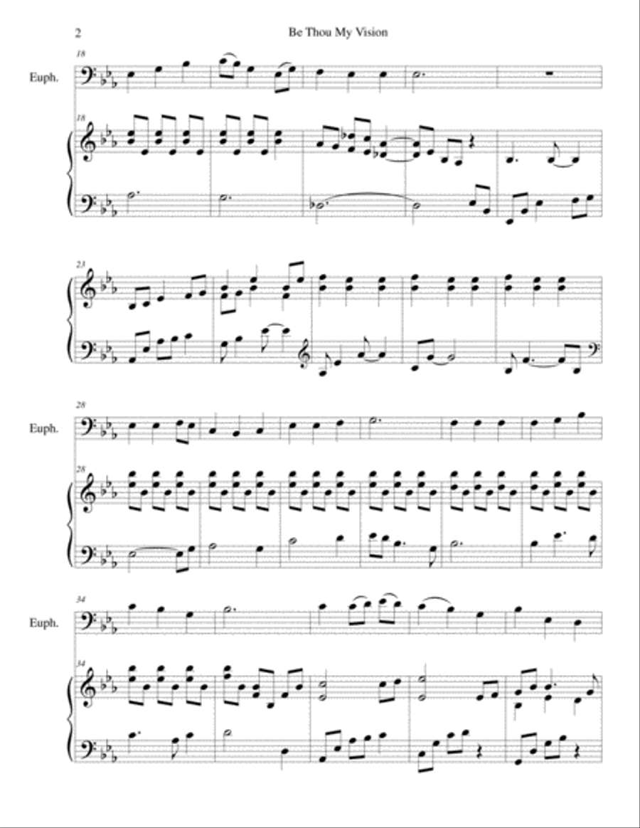 Be Thou My Vision (euphonium/piano), arr. Brenda Portman Euphonium scores gallery preview page 2