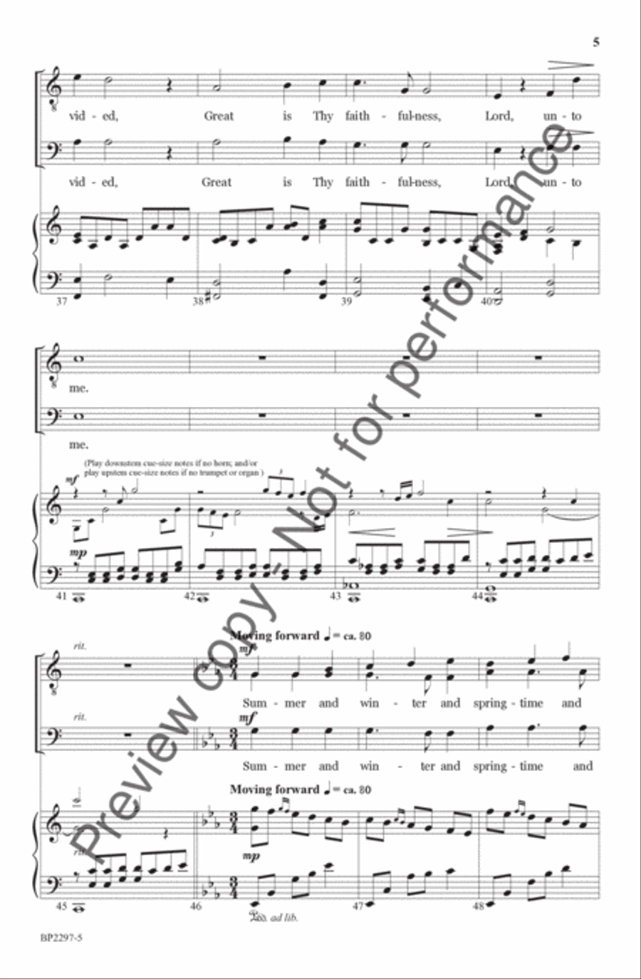 Great Is Thy Faithfulness - Forrest - TTBB TTBB scores gallery preview page 6