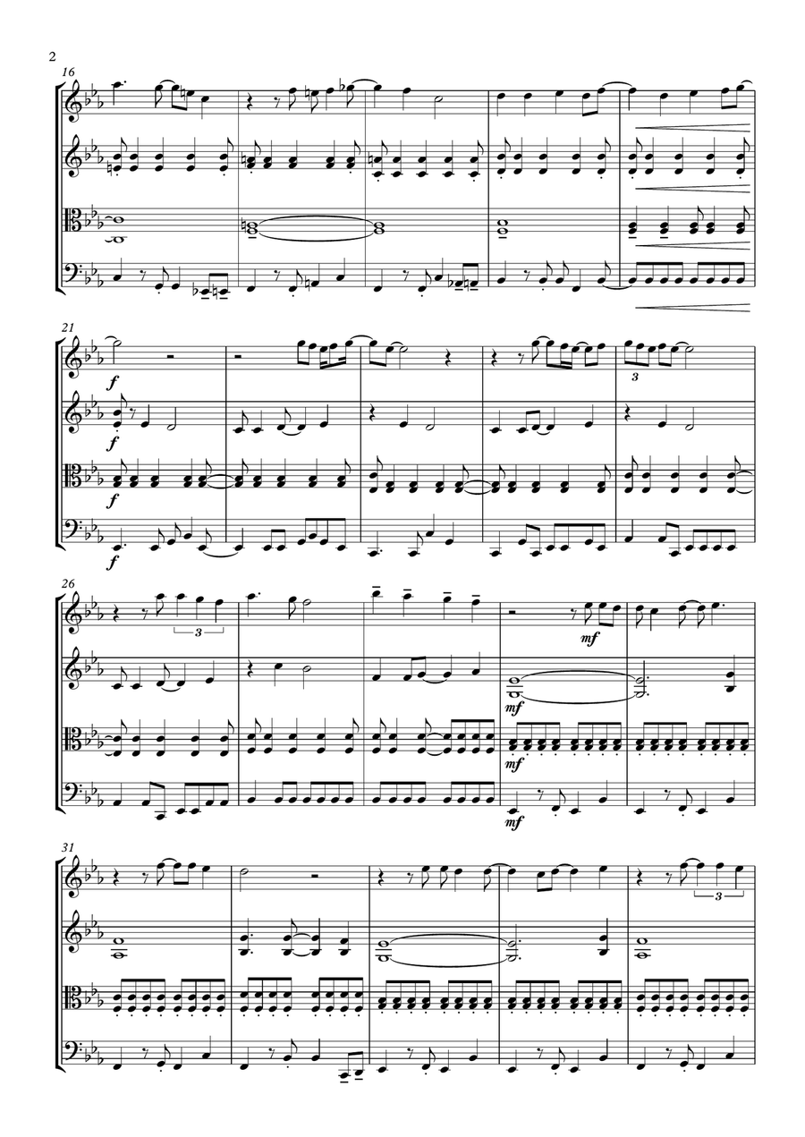 Be My Baby String Quartet scores gallery preview page 2