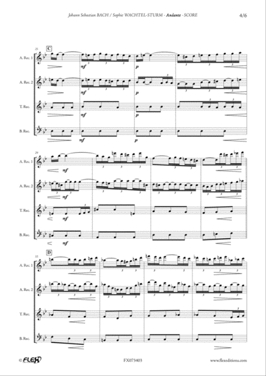 Andante Andante Alto Recorder scores gallery preview page 4