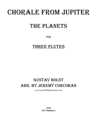 Book cover for Chorale from Jupiter for Flute Trio