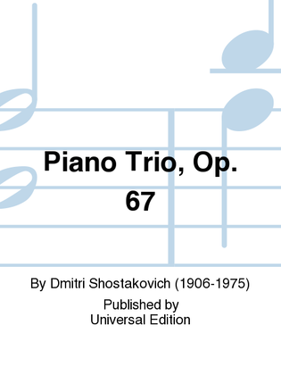 Book cover for Piano Trio, Op. 67