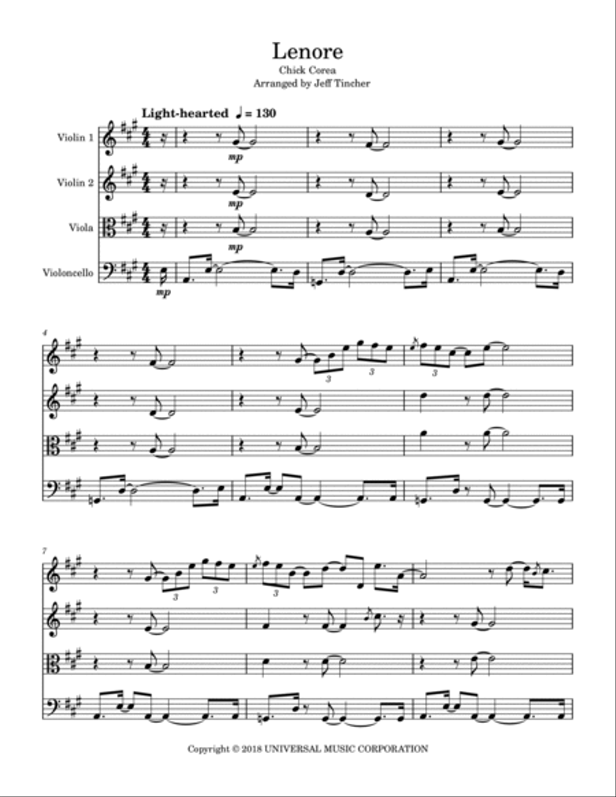 Lenore Lenore String Quartet scores gallery preview page 2