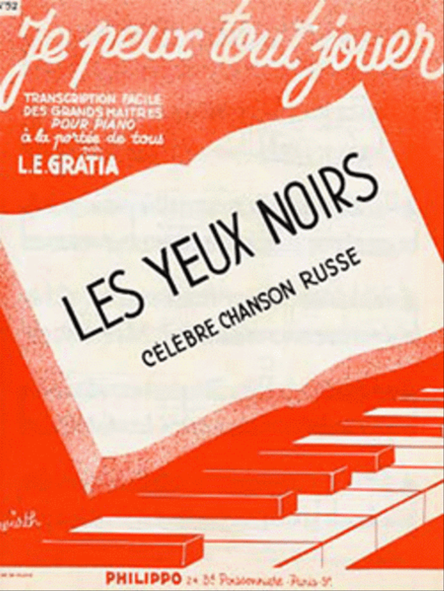 Les yeux noirs (chanson russe) (JPTJ52) Easy Piano scores gallery preview page 1