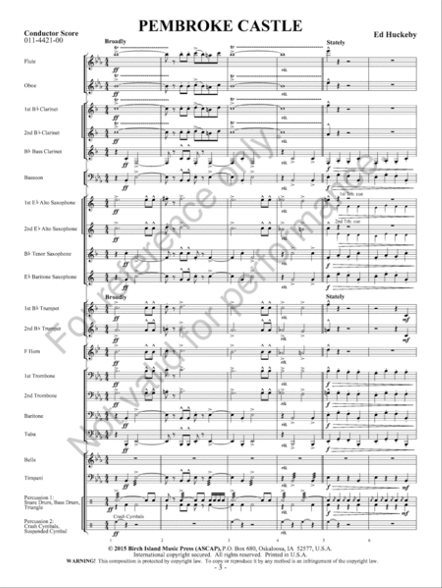 Pembroke Castle Concert Band scores gallery preview page 4