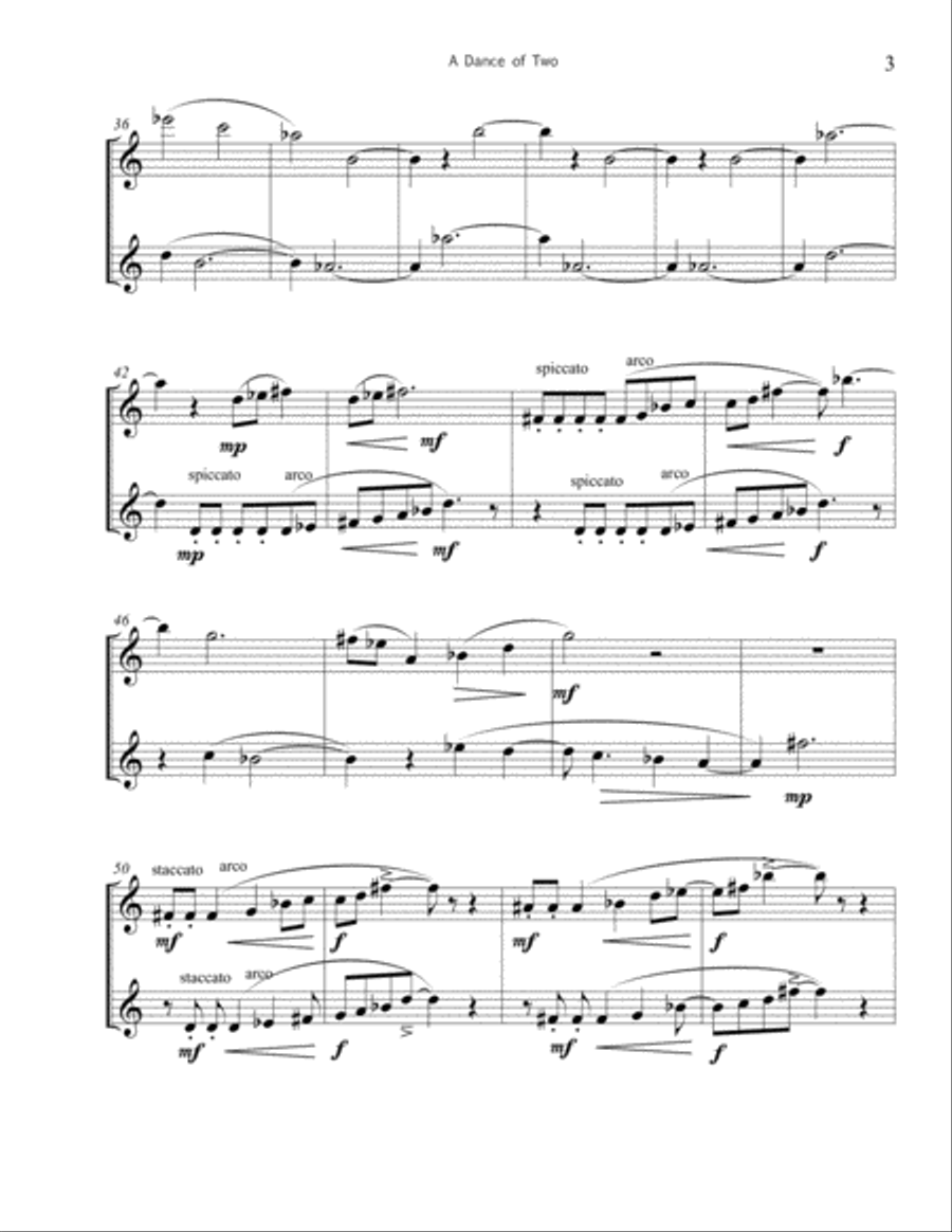 A Dance of Two – for two violins Violin scores gallery preview page 4
