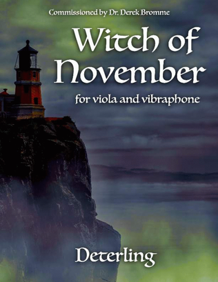 Book cover for Witch of November (for viola and vibraphone)