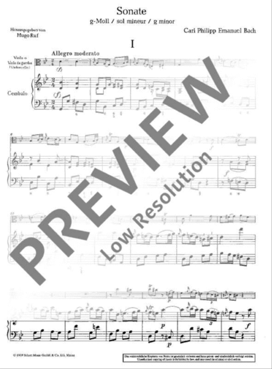 Sonata G Minor Sonata G Minor Cello scores gallery preview page 6