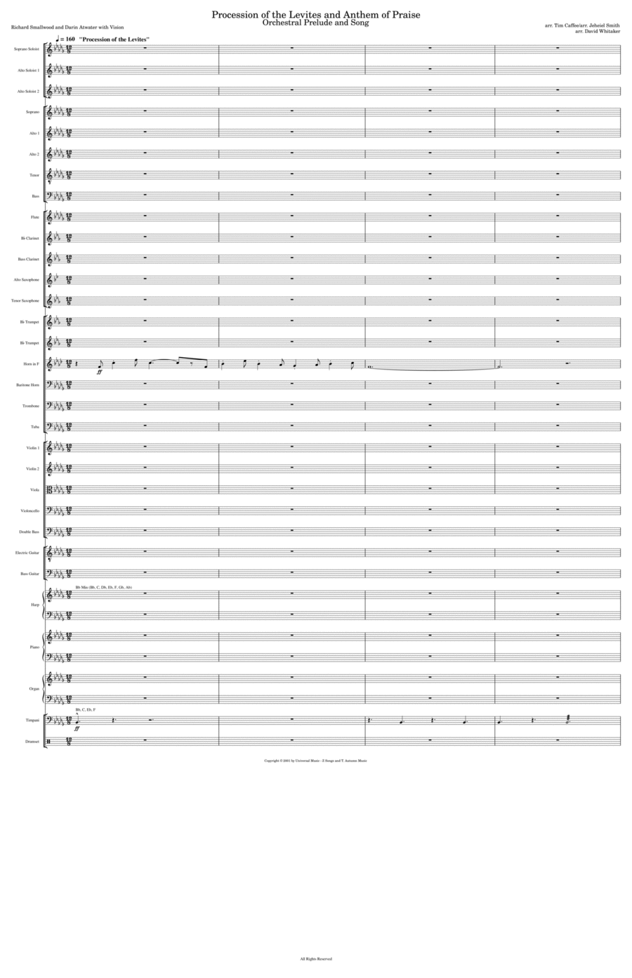 Anthem Of Praise Full Orchestra scores gallery preview page 1